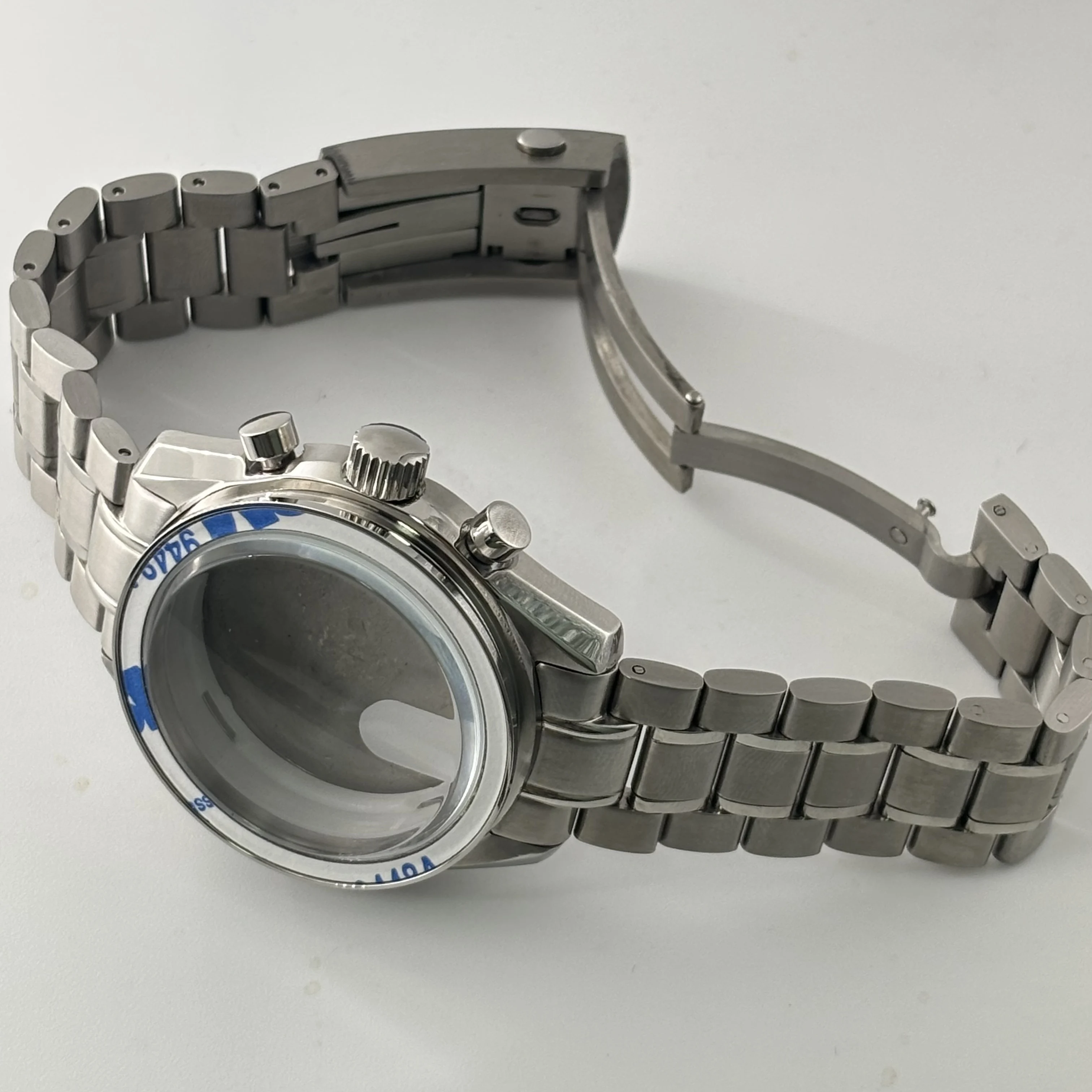 VK63 Case Japan moon metal case quartz Chronograph Case Waterproof