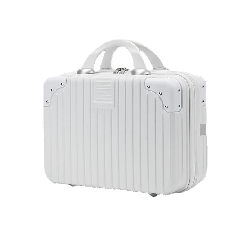 14 inch Cosmetic Box Hand Luggage Organizer Makeup Case Small Mini Travel Suitcase Password Box Boarding Case