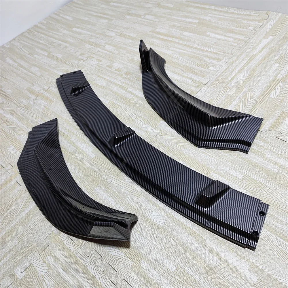 For Tesla Model 3 Highland 2024 Car Front Bumper Lip Chin Spoiler Splitter Diffuser Bodykits Tuning ABS Plastics Gloss Black New