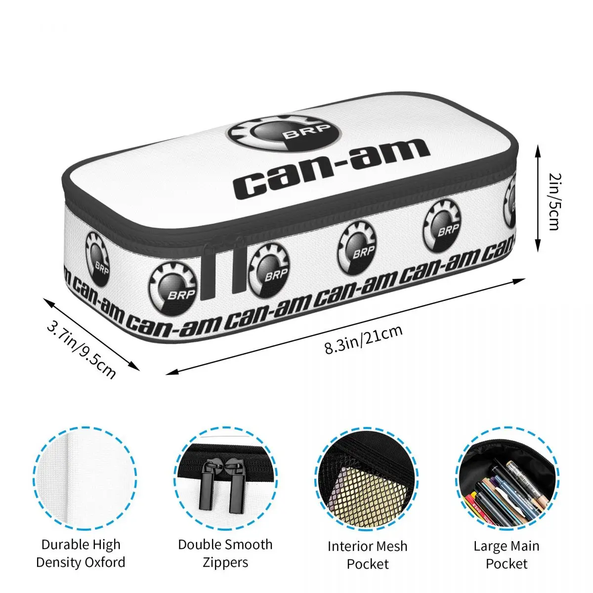 Can-Am BRP دراجة نارية (9) مقلمة حامل قلم تخزين لوازم مكتبية تخزين كبير صندوق القلم حقيبة أقلام رصاص للطلاب #2