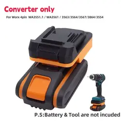 For Worx Makita  Adapter  For Worx 20V 4PIN Li-ion Battery Convert To For Makita 18V BL Power  Tool Converter(Only Adapter)