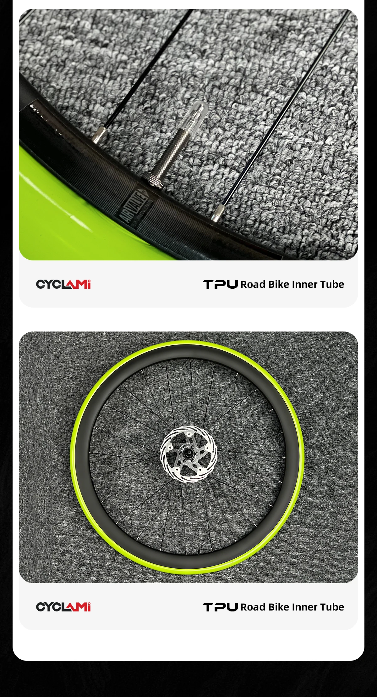 CYCLAMI Fahrradschlauch Ultraleichter TPU-Schlauch Metall-Presta-Ventil Abnehmbares Fahrradzubehör für Rennräder 700C 700 18 23 25 28 30 32 C – Detail 8