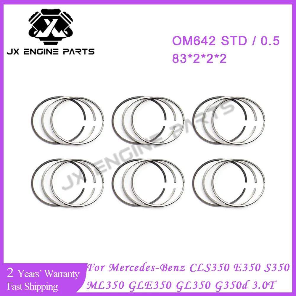 OM642 Engine STD 0.5 Piston Ring Set For Mercedes-Benz 3.0 CLS350 E350 S350 ML350 GLE350d GL350 GLS350 G350d 3.0T W166 W221 W166