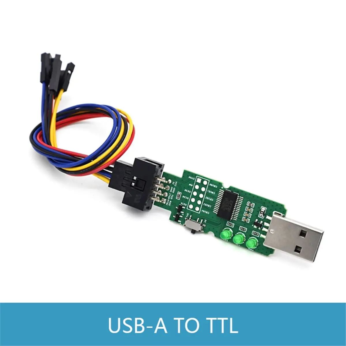 (ABDH) USB to TTL Converter Board Serial UART Module FT232RNL Communication with Flash Downloader with 4P Cables