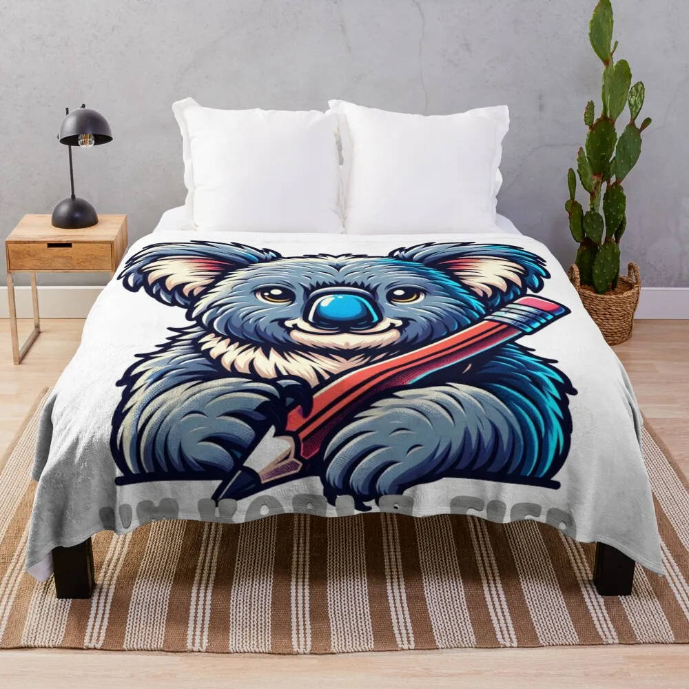 I'm Koalafied Koala T-shirt Sticker Throw Blanket Sleeping Bag halloween blankets and throws Warm Blankets