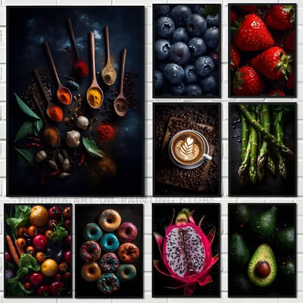 لذيذ الغذاء الغذاء الاباحية الفواكه ملصق جدار الفن الطباعة مقاوم للماء غرفة المعيشة المنزلي غرفة نوم بار ديكور جمالي