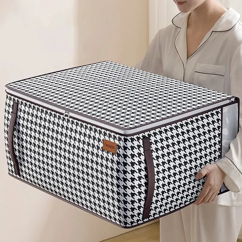 1 Stück Verdickter Vliesstoff-Aufbewahrungsbeutel für Haushalt Hochkapazitäts-Kleidungstasche Verpackungsbeutel zur Organisation von Gepäck