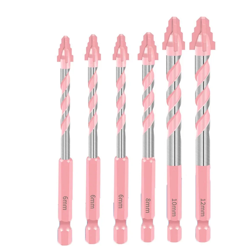 

Набор эксцентриковых сверл, 6 шт., для пробивания стеклянной плитки, четыре канавки, треугольные сверла для каменной плиты с шестигранным хвостовиком 6 12 мм