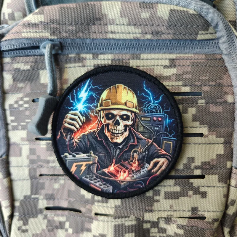 2026 New Patches, Skeleton Engineer Morale Badges, For Clothing, Hats, Backpacks, etc., Hook and Loop