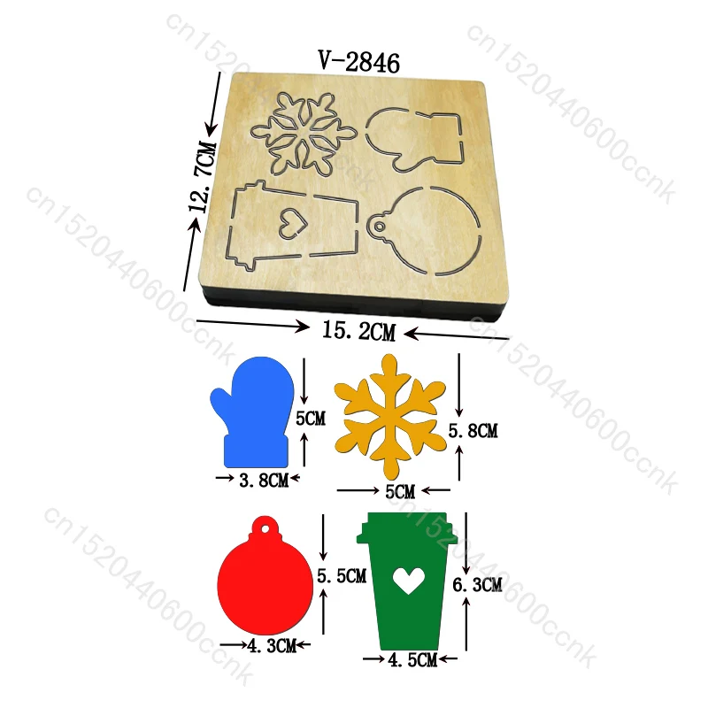 

Деревянные штампы в виде рождественских перчаток и снежинок, вырубные штампы для скрапбукинга, новая чашка, открытка, V-2846