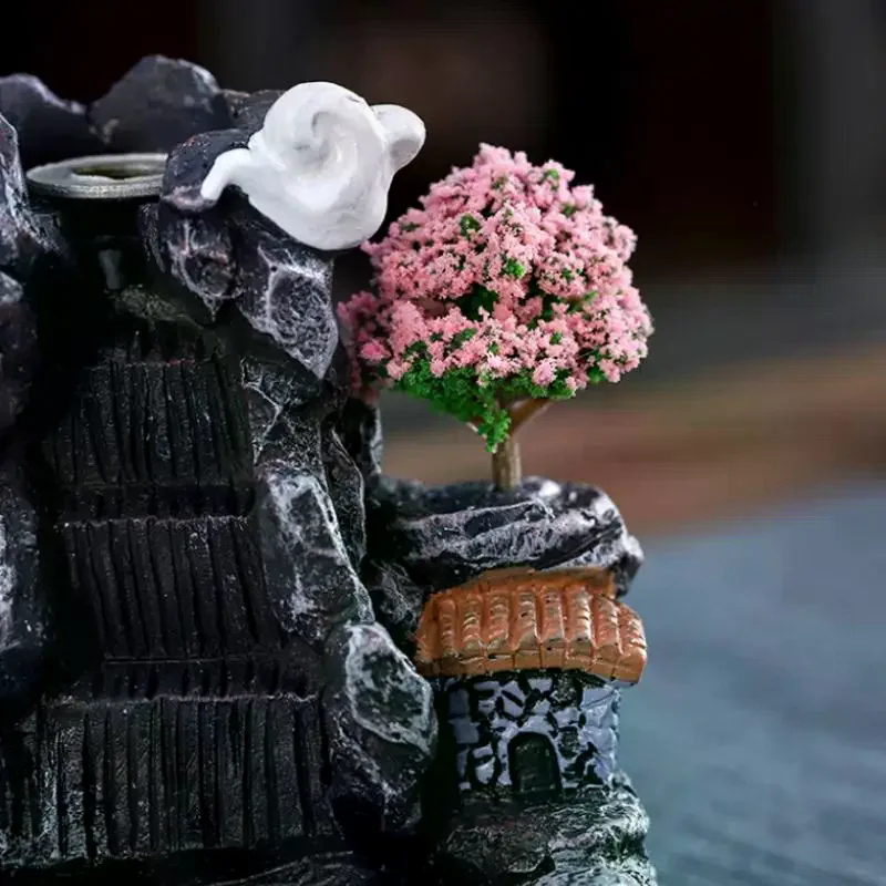 حامل البخور ارتجاعي شلال مبخرة ديكور المنزل الروائح زخرفة البخور المخاريط مع مخاريط البخور ارتجاعي #5