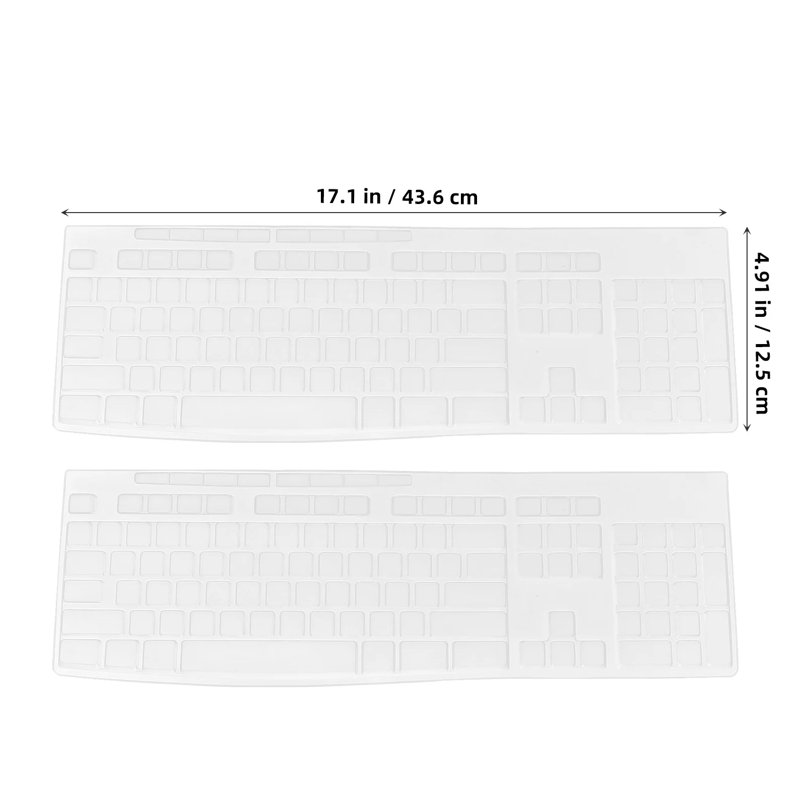 

2pcs Silicone Keyboard Film Waterproof Dustproof Protective Cover For Mk270 Flexible Durable Tensile Smooth Touch Air Permeable