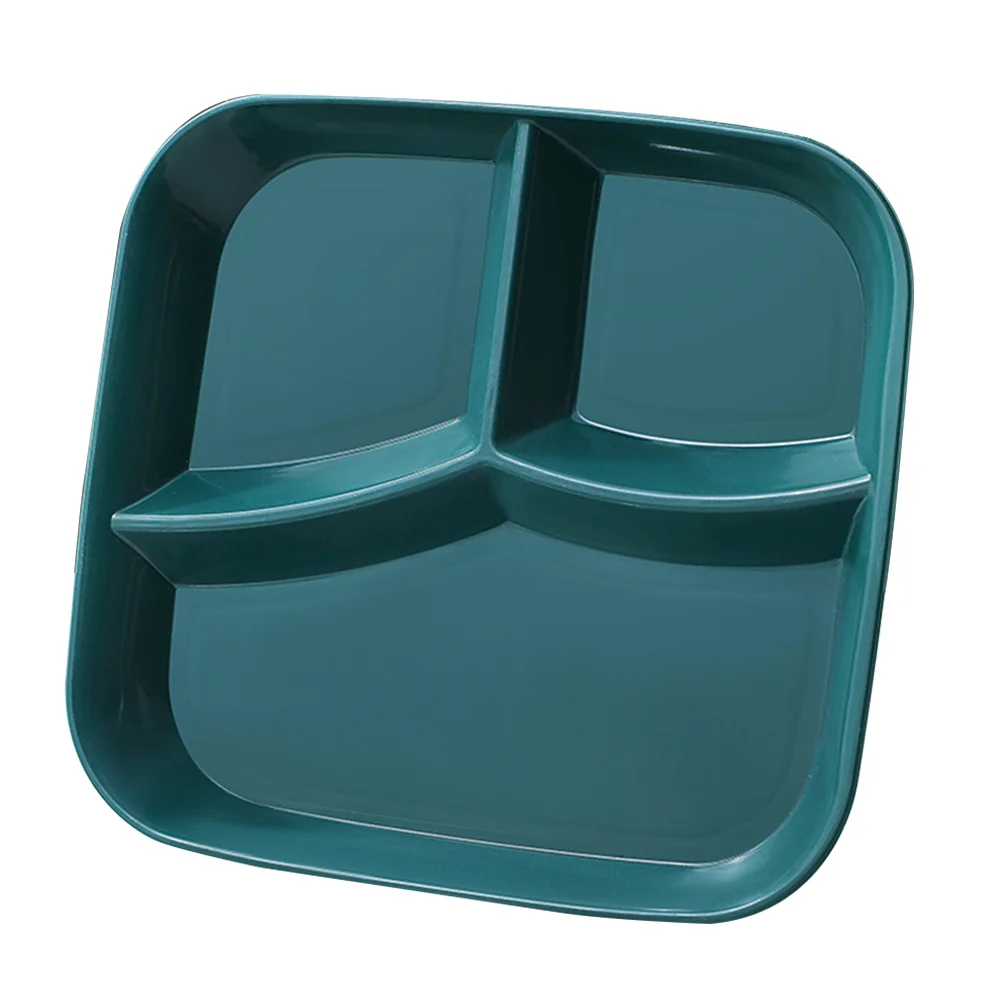 

Compartment Fat Reduction Plate Plastic Dinner Dinnerware Divided Food Storage Dish Container Flat Serving Tray Breakfast