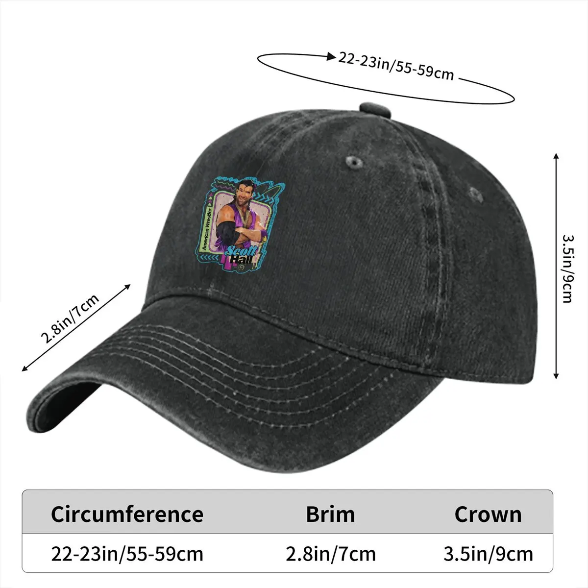 Scott Hall Pro Wrestler Baseball Caps Peaked Cap Razor Ramon Sun Shade Hats for Men