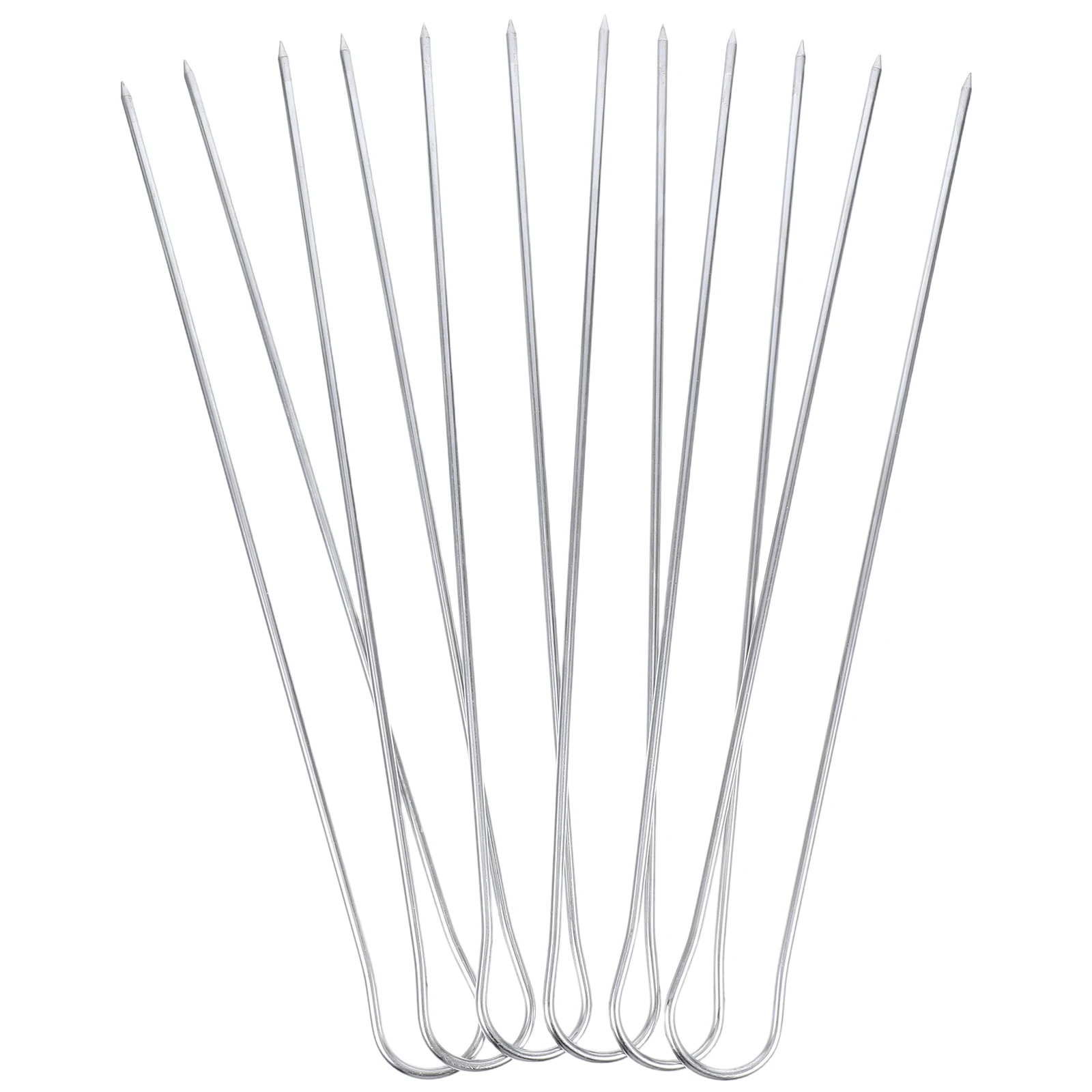 

6 Pcs 31CM Stainless Steel BBQ Skewers U Shaped Grilling Tools Reusable Kebab Needles Metal Grill Sticks Kitchen Heavy Duty