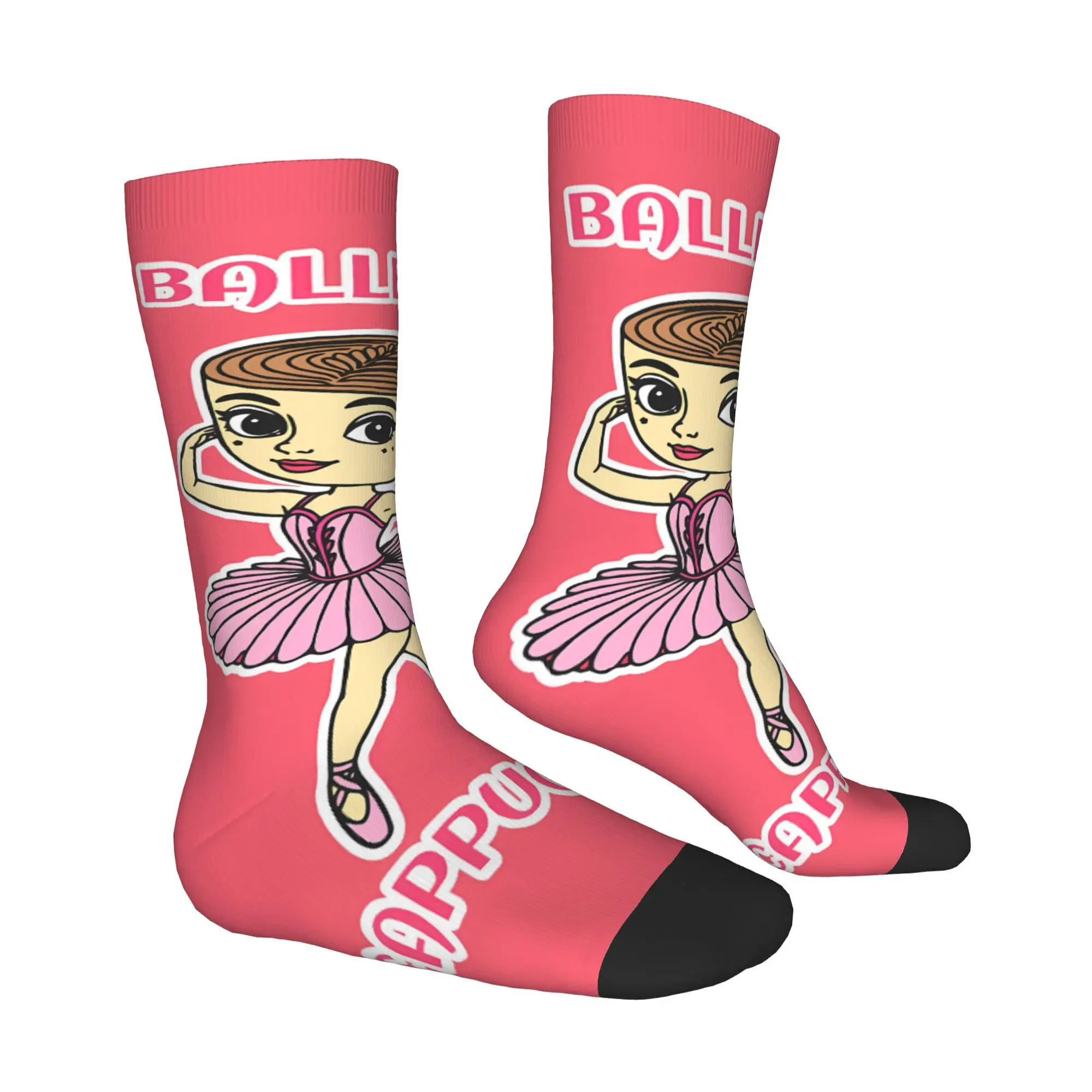 Brain Rot Ballerina Cappuccina Meme جورب Brainrot الإيطالي المطبوع للرجال من البوليستر