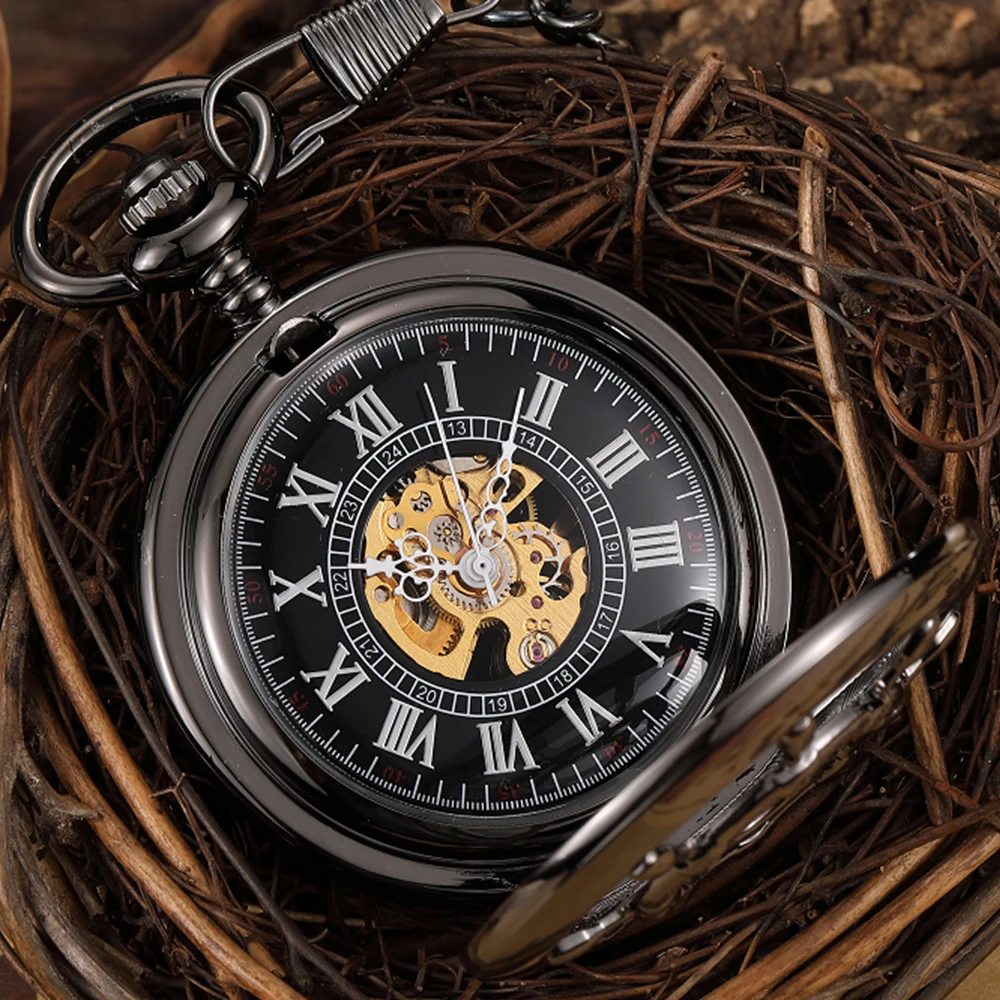 Wind up Pocket Watches for Men no battery Pendant Vintage Costume Mechanical Mens Pocket Watches and Chain Vest Necklace Watches