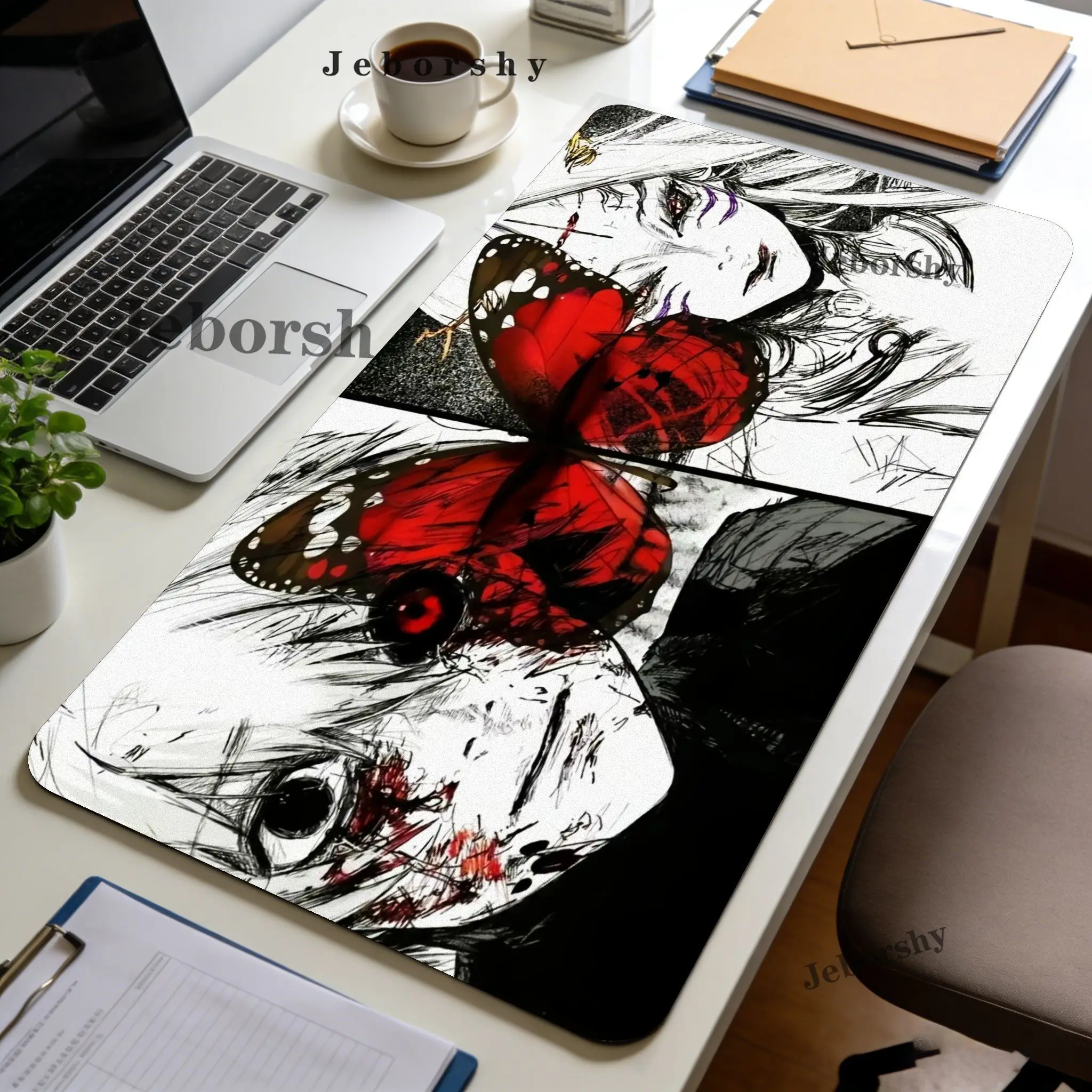 Mouse Pad Laptop Anime Extended Desktop Mat Computer Gamer Mousepad Tokyo Ghoul Kaneki Ken PC Gaming Accessories Keyboard Pads