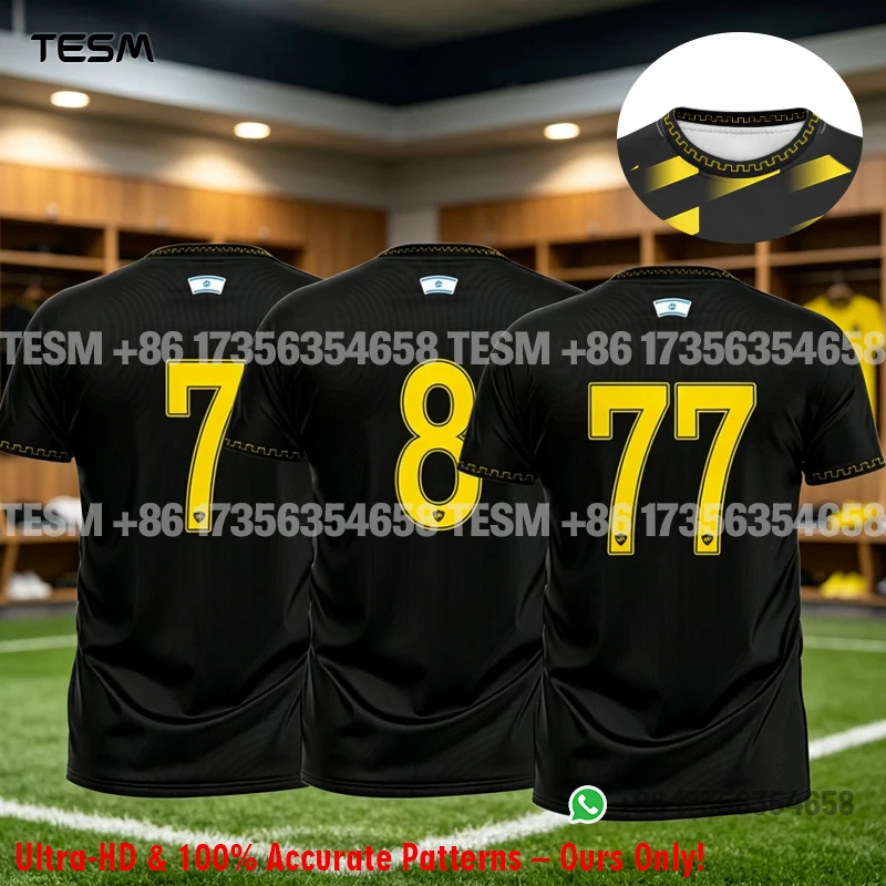 TESM Men Beita Soccer Jersey NO. 77 Short Sleeve Quick Dry Football T-shirt Fans Match Training Sports  Breathable Casual Tee