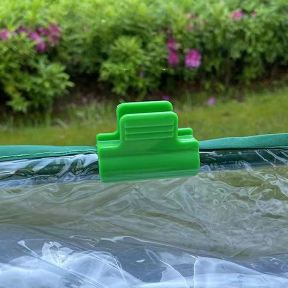 20pc 6mm Green Plastic Greenhouse Film Clips Windproof Garden Clips for Securing Greenhouses Shade Netting Gardening Accessories