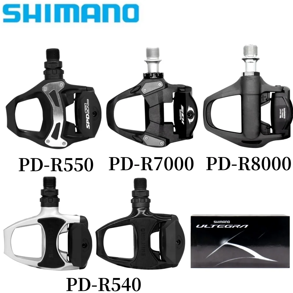 

SHIMANO PD R540 R550 R7000 R8000 Road Bike Pedal Carbon Self-Locking Pedals With SH11 Cleats SPD-SL R7000 R8000 Bicycle Pedal