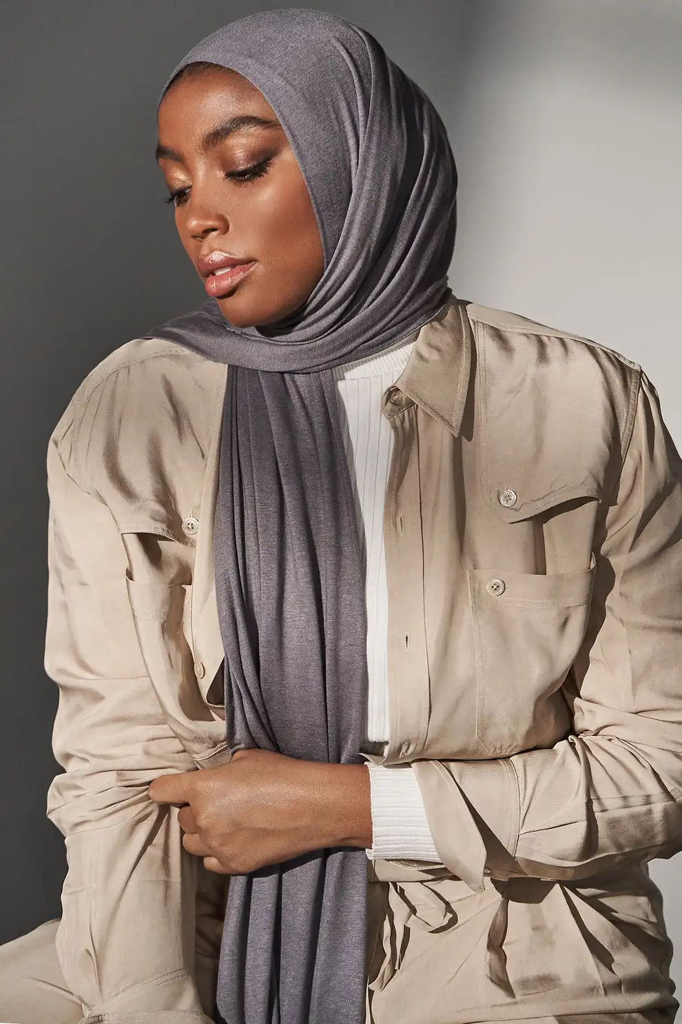 29 farben Günstige Jersey Hijab Schal Solide Muslimischen Lange Schals Turban Schal Elastische Baumwolle Arabischen Kopftuch Kopf Wraps Saudi Hijabs – Detail 10