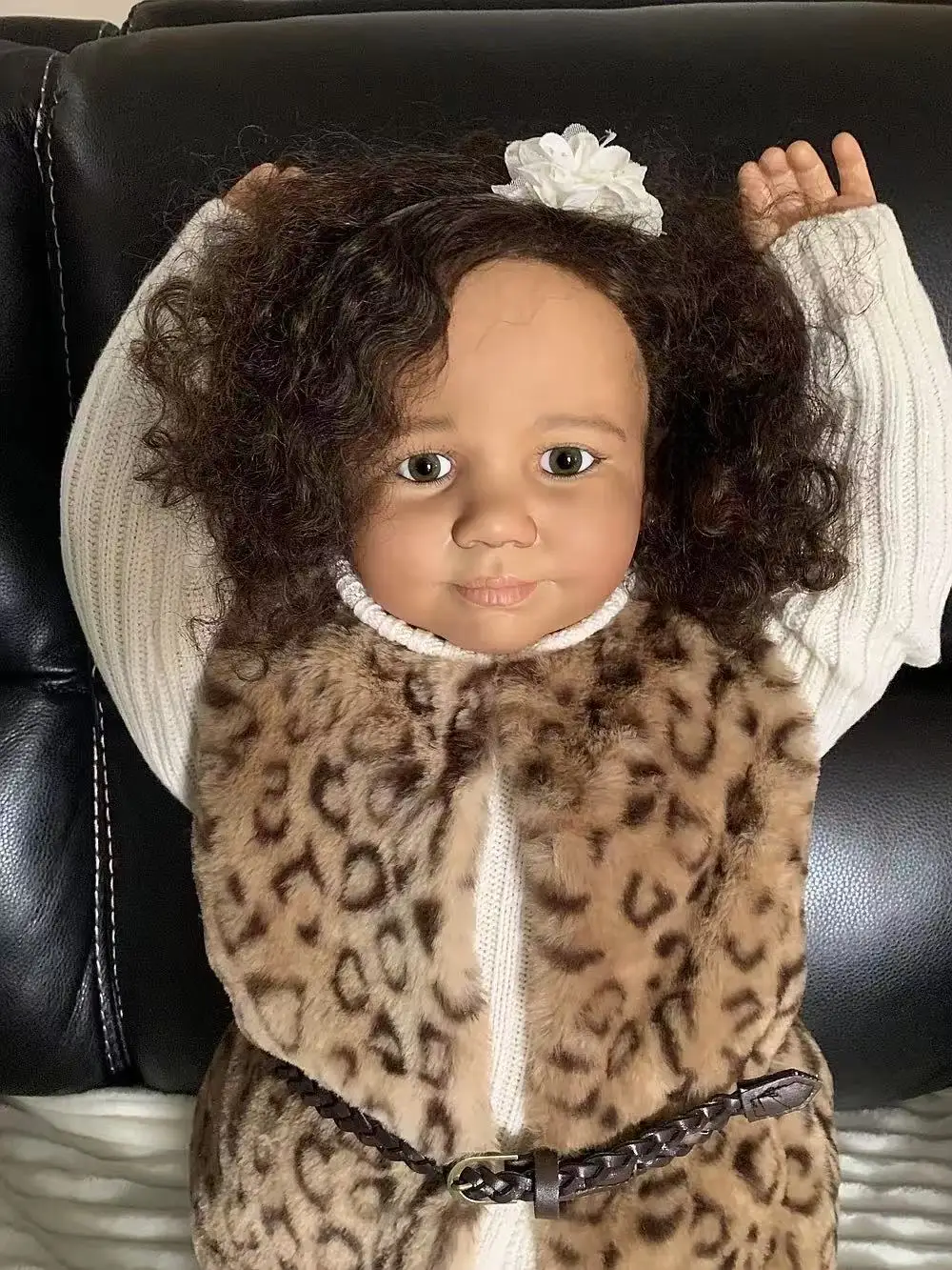 DLS – Kit peint pour bébé Reborn de 3 ans, 100cm, approvisionnement limité, avec cheveux enracinés à la main, partie de bricolage avec corps en tissu