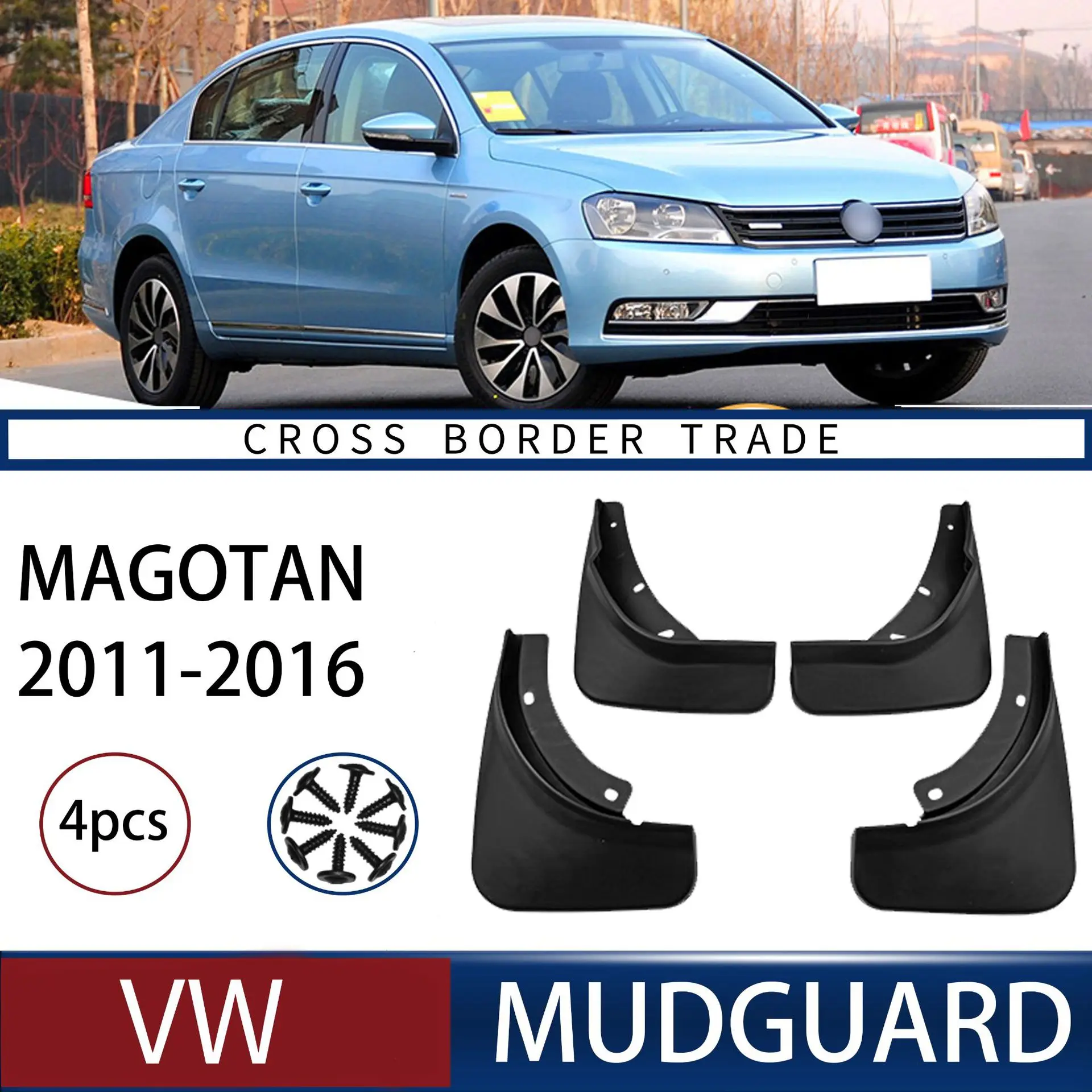 

FOR VW Magotan 2011-2016 PASSAT Car Molded Mud Flaps Splash Guards Mudguards Front Rear Styling Front Rear Car Accessories