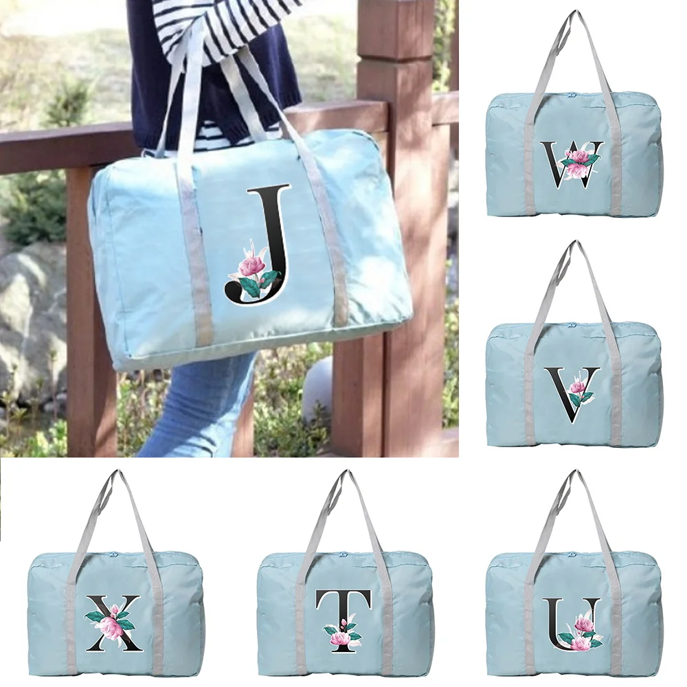 

Travel Handbag Whitemarble Pattern Printing Series Check-in Organizer Large Capacity Foldable Travel Accessories Duffel Bag