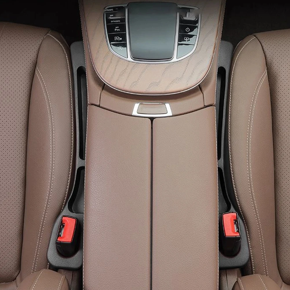 1 زوج مقعد السيارة الفجوة حشو العالمي وحدة التحكم المركزية مقعد الفجوة التوصيل قطاع الجانب التماس مانعة للتسرب السيارات مكافحة السقوط التخزين المنظم