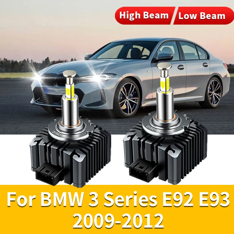 

2Pcs HID Bulbs Xenon 6000K White Led Headlight For BMW 3 Series E92 E93 2009-2012 32000LM Replacement Canbus No Error Car Lamp