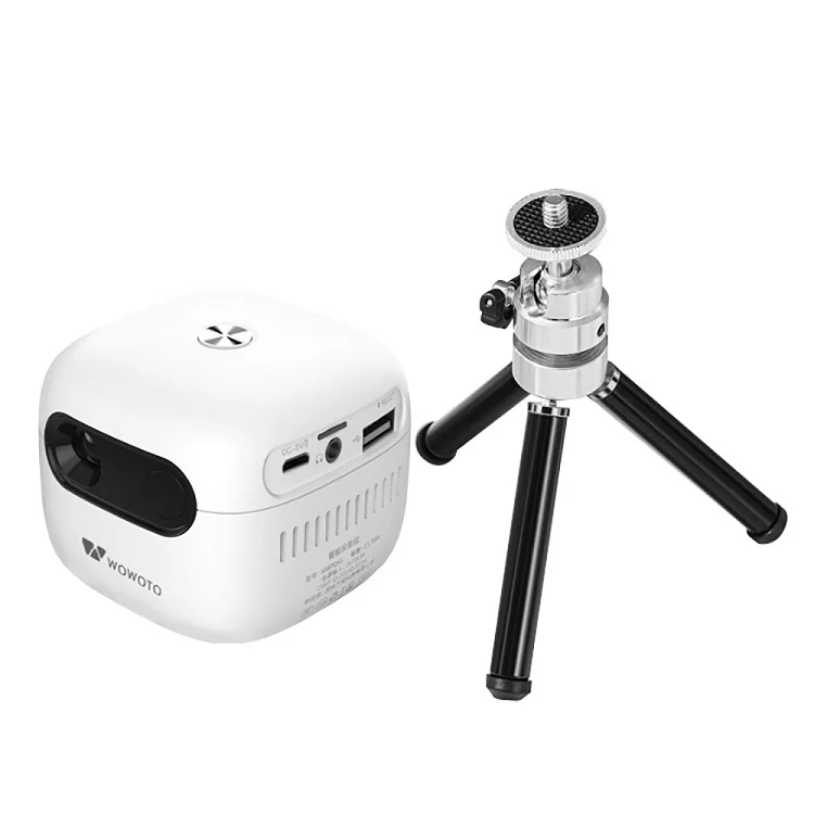 Mini Outdoor Projector with Auto Focus & 150ANSI Lumens Battery Operated Small WiFi Mobile Projector Speaker Promotional Gift