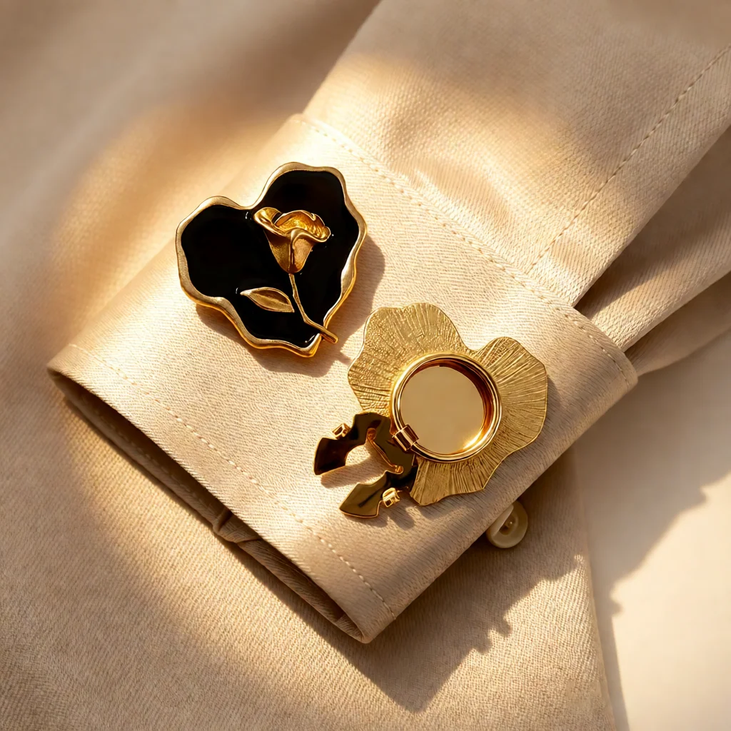 2 Pièces – Cache-boutons Cœur Tendance de Haute Qualité pour Vêtements DIY, Décoration de Boutons en Alliage pour Manches de Chemise