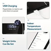 2025 NEW Smart Bathroom Scale with Backlit LED Display, Compact Design, and Durable Tempered Glass - Supports up to 400 Pounds