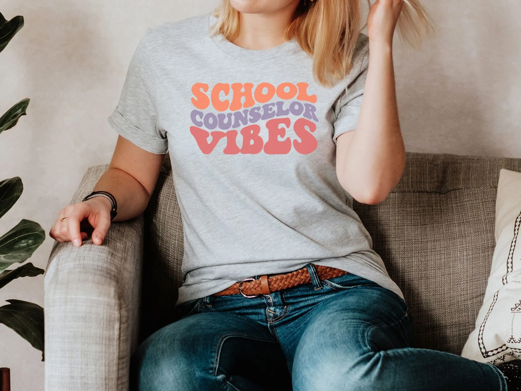 School Counselor Vibes T Shirt Retro