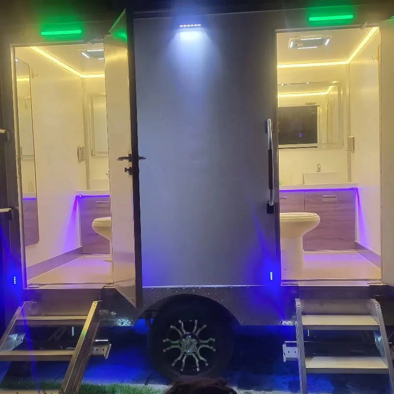 Mobile Toilet Cart Trailer Portable Bathroom for Beach Park Toilet Trailer Custom