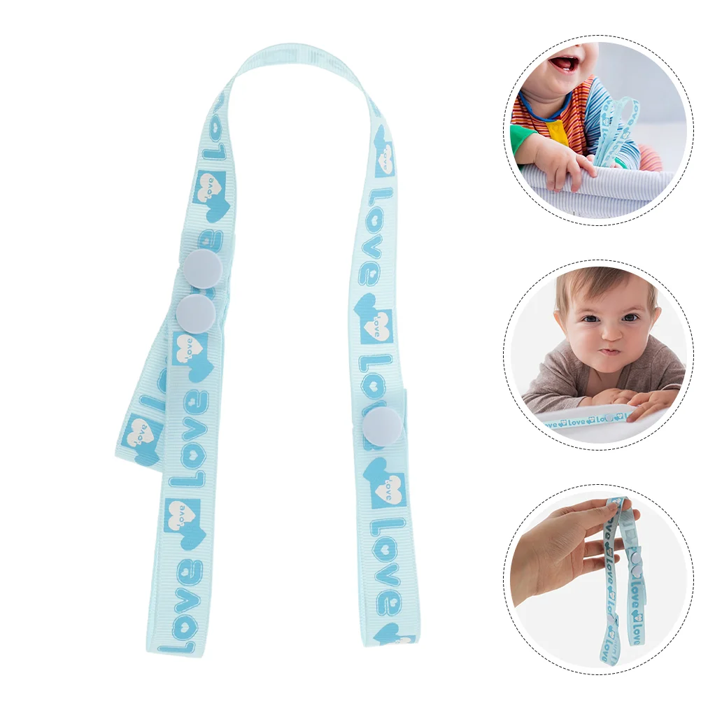 10 Pcs Infant Teething Stick Toy Straps Pacifier Holder Ribbed Webbing Baby Lanyard