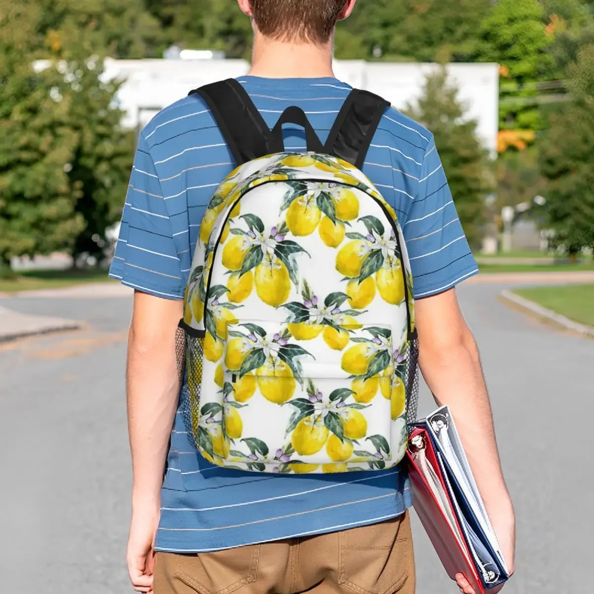 Mochilas de diseño de Citron francés (limón) para adolescentes, mochila escolar de dibujos animados para estudiantes, mochila de viaje, bolso de hombro de gran capacidad