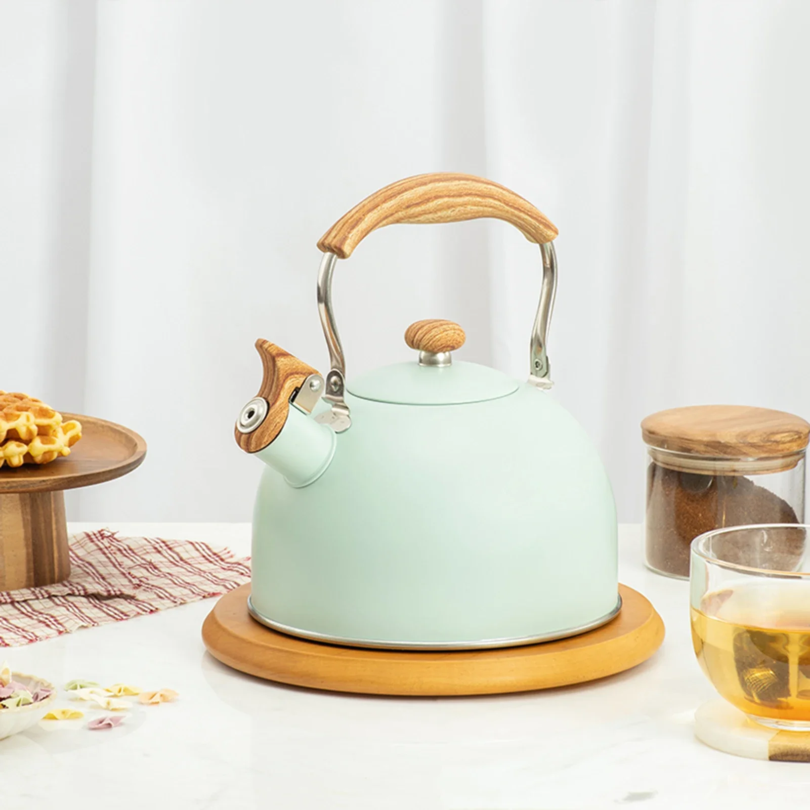 Aço inoxidável Whistling Chaleira, Garrafa De Água, Whistle Tea Pot, Kitchenware Fogão A Gás, Fogão De Indução, 2.5L