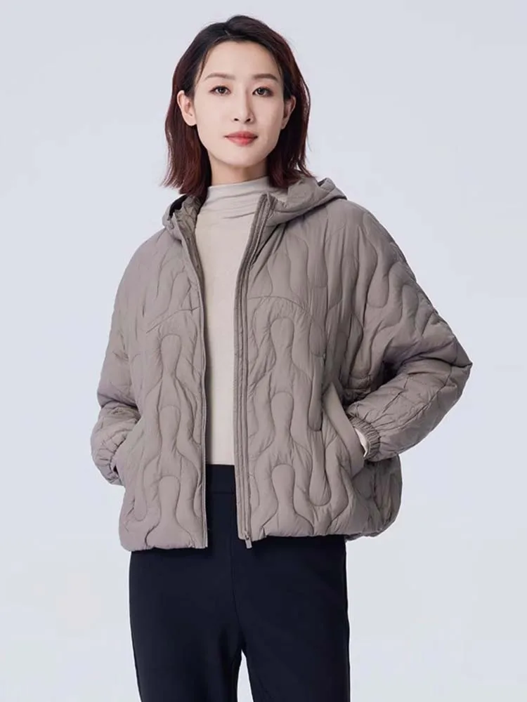 Inkeo-女性用の超軽量カジュアルジャケット,バットスリーブ,フグコート,フード付き,暖かい,ストリートウェア,秋冬,dj051,2024