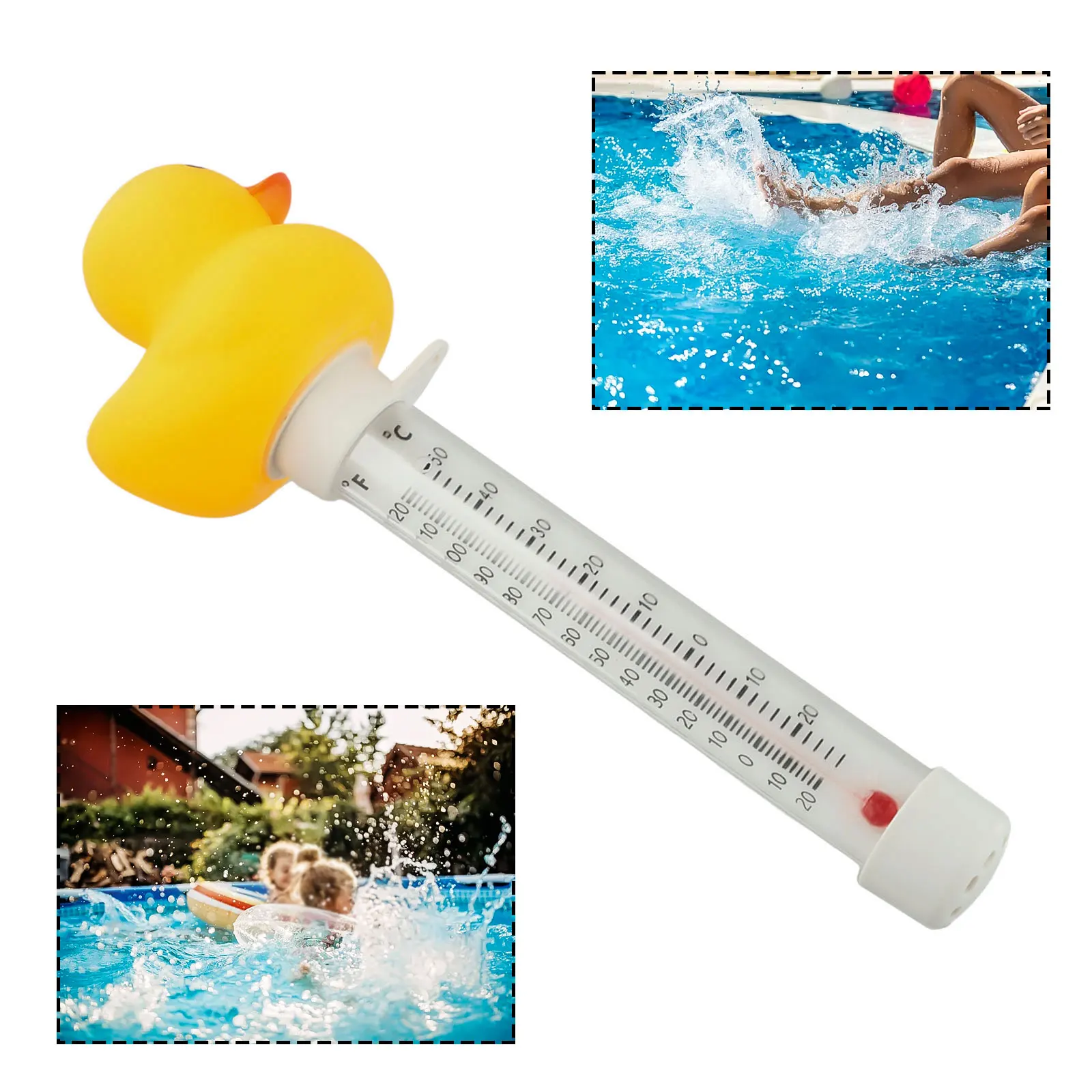 Cartoon Pattern Floating Thermometer Accurate Portable Pool Water Temperature Meter Shatter Resistant For Swimming Pool Aquarium