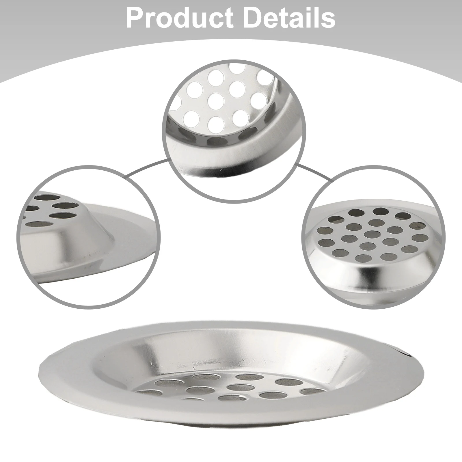 Practical Bathroom Kitchen Sink Strainer Filter Drain Net Stainless Steel Strainer 1 Pcs 75mm Hair Round Sewer