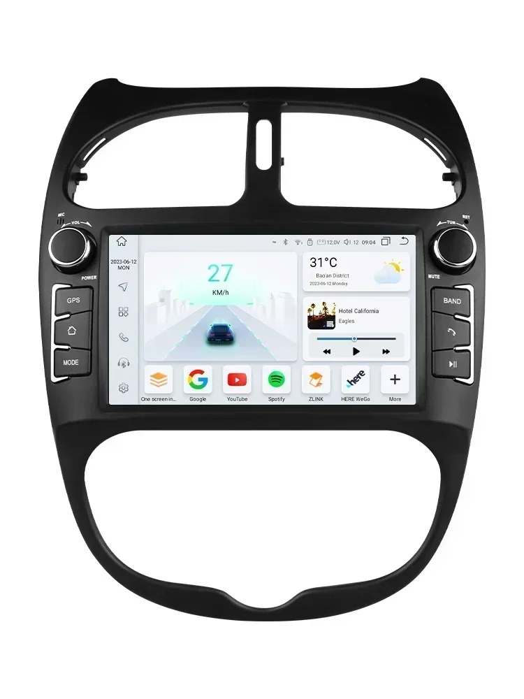 Android 12 Carplay Android Autoradio für Peugeot 2000 206cc 206sw 2009-2013 Multimedia GPS 2din Autoradio DVD Octa Core 2008