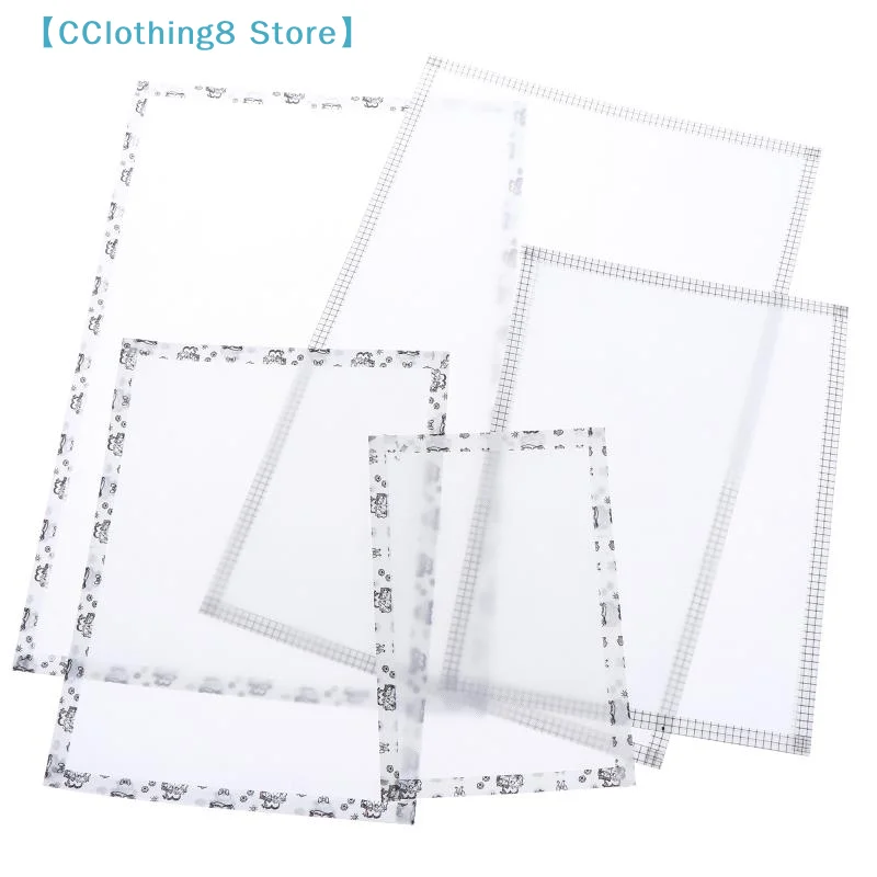 5Pcs Handmade Perler Beads Baking Cloth Edge-stitched Transparent Iron-on Mat Heat-resistant Paper DIY Accessories【AliS8】