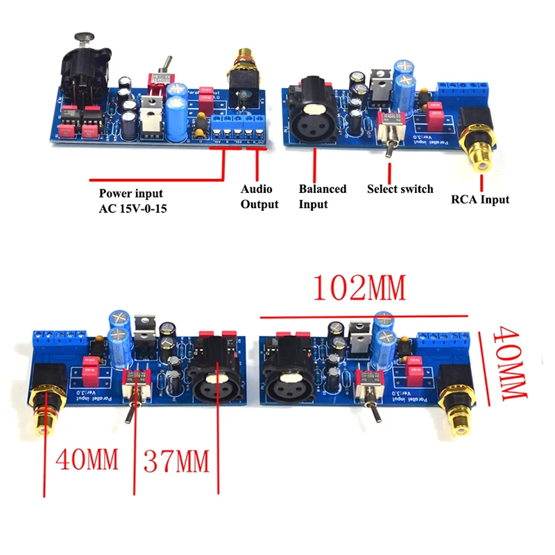 Imagem -05 - Placa Conversora Single-ended para Amplificador de Potência Refit Hifi Audio Ssm2141 Sinal Xlr Balanceado para Rca Desequilibrado Pcs