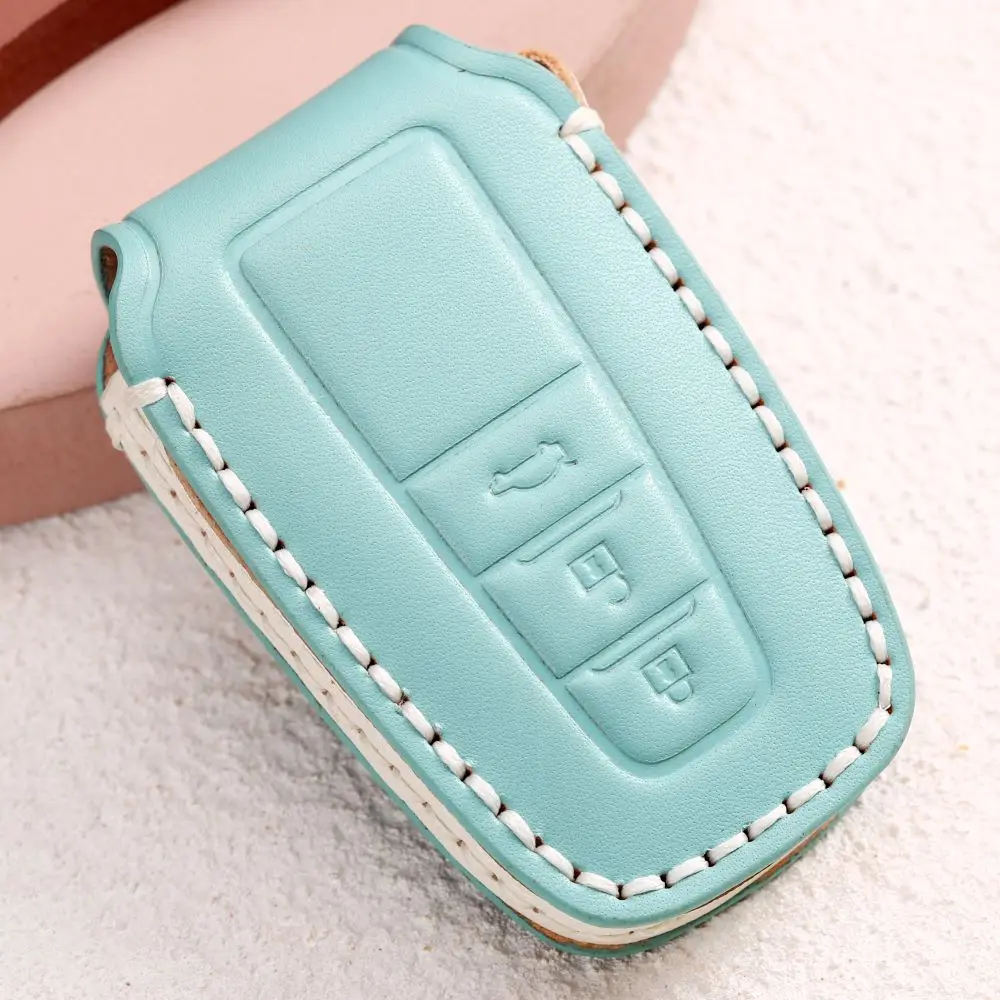 

For Toyota Camry Corolla Prado Prius CHR C-HR RAV4 2017-2020 Leather Car Key Case Cover Remote Key Holder Fob Shell Accessory