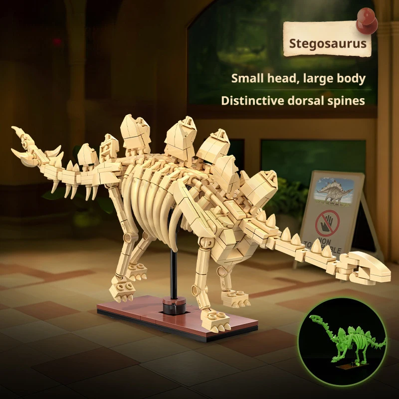 Dinosaur skeleton building blocks Tyrannosaurus Rex Raptor Triceratops model Toys for adults and children  Collection Ornaments