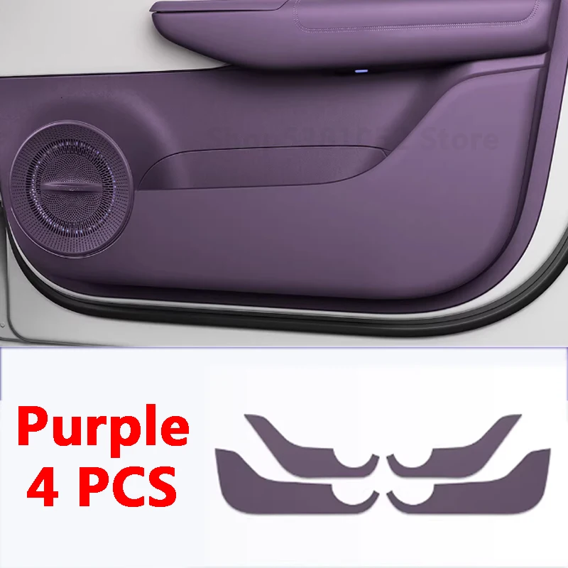 For Leapmotor B10 2025 2026 Car PU Leather Door Anti-kick Pad Accessories Door Anti-dirty Mat Protection Cushion Cover