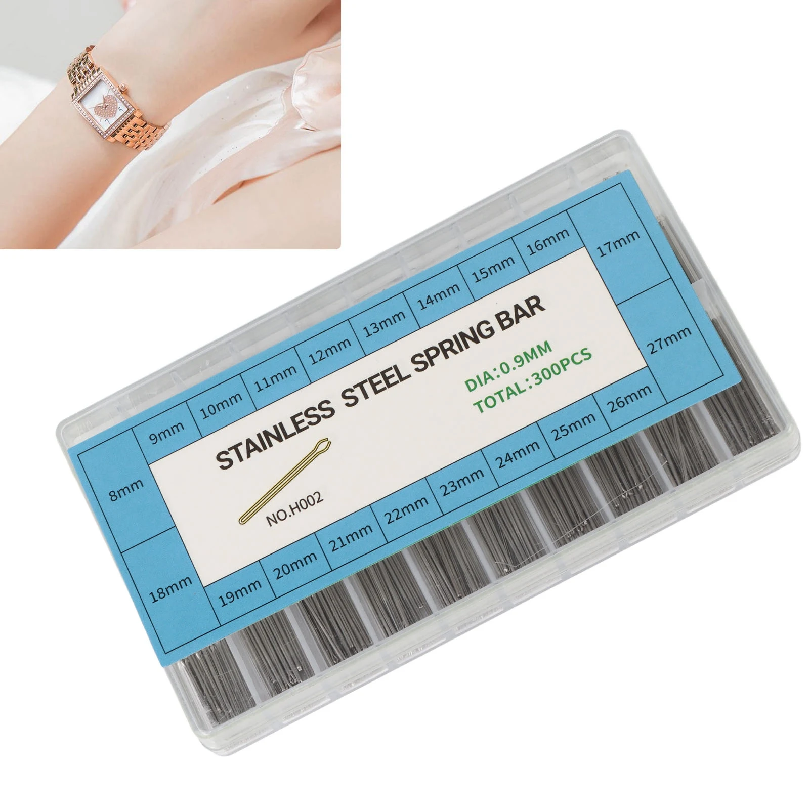 0.9mm Watch Bracelet Split Pins 304 Stainless Steel Watch Parts Assortment 8‑27mm Watch Cotter Link Pin Wristwatch Split Pins