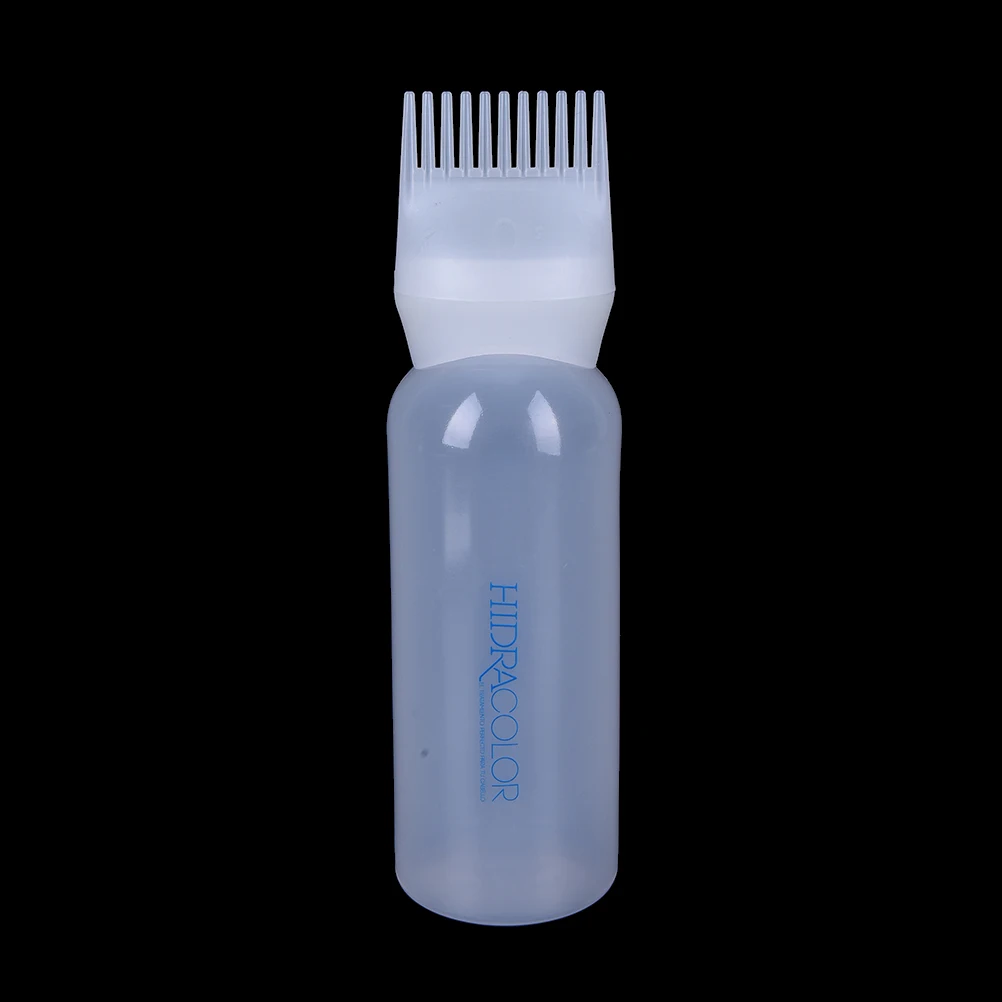 【A】120ML Plastic Hair Dye Refillable Bottle Applicator Comb Dispensing Coloring Hairdressing Styling Tool
